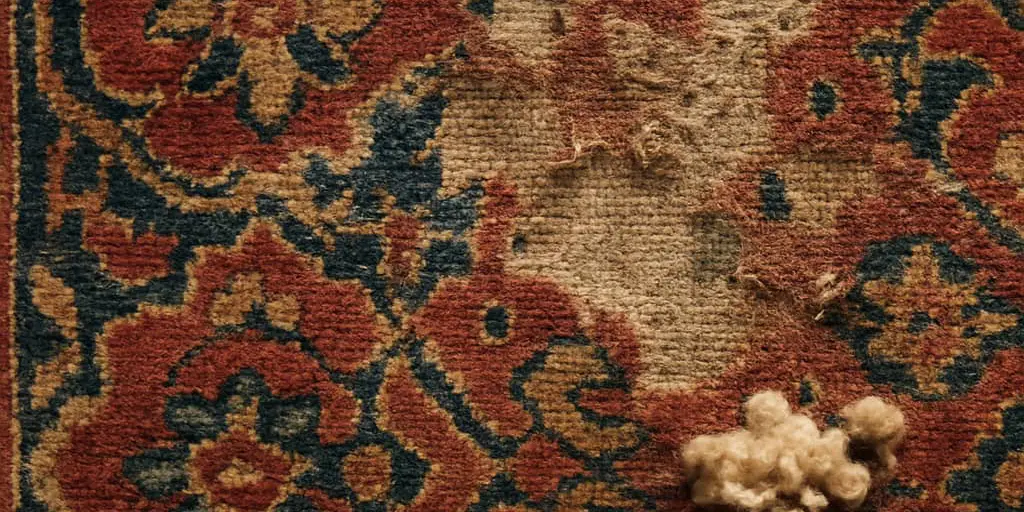 تصویر بید خوردگی فرش