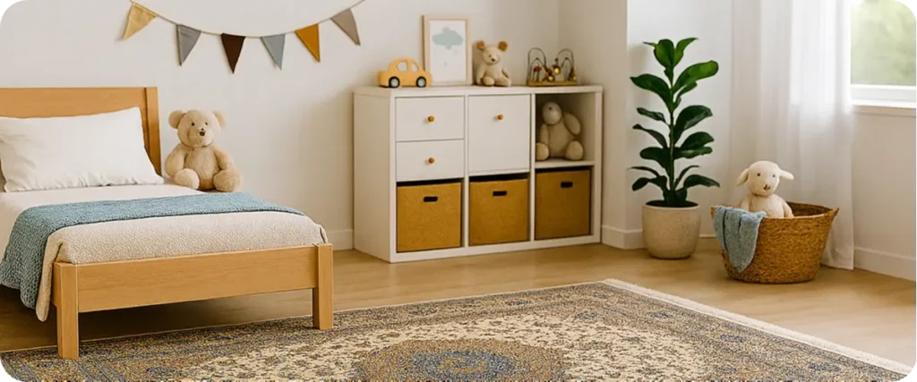 فرش اکریلیک در اتاق کودک