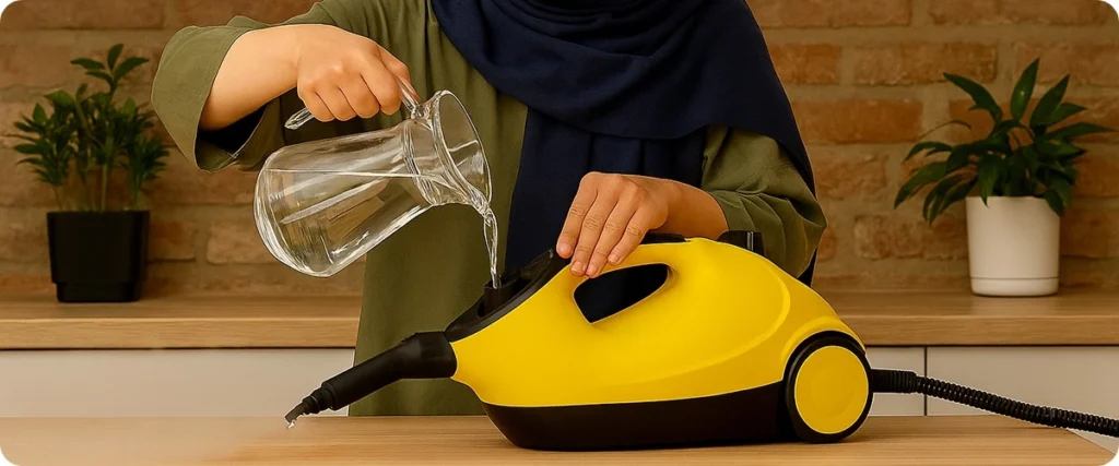 آماده کردن دستگاه بخارشوی