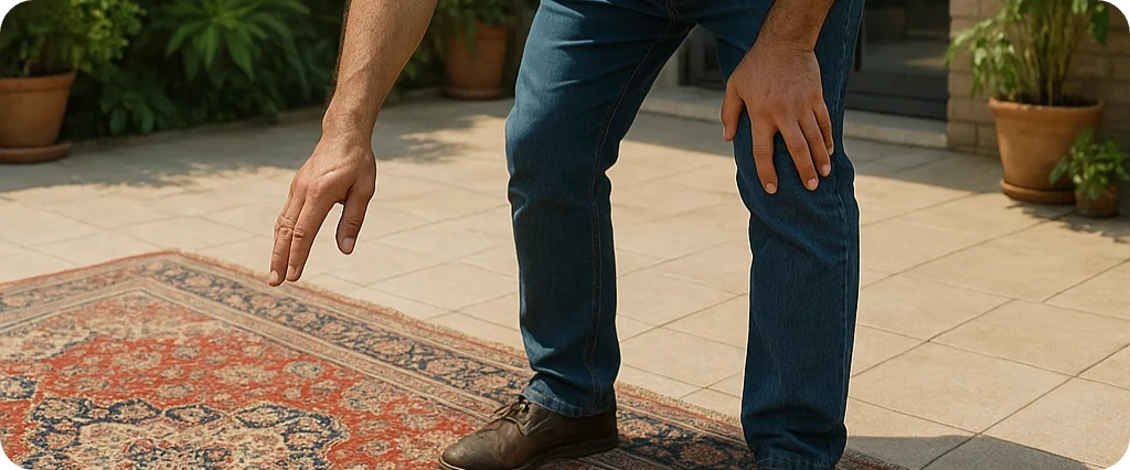 بررسی فرش پشمی قبل از شستشو