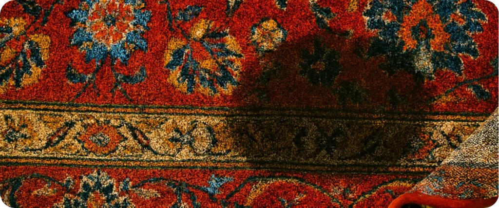لکه برداری در شستشوی فرش با شامپو فرش