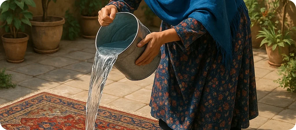 آب قلیل در تطهیر فرش نجس