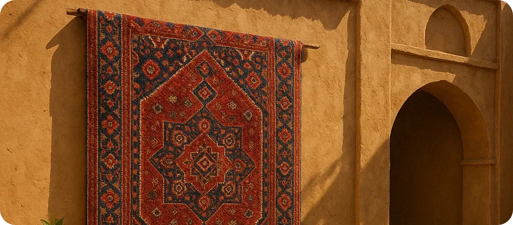 خشک کردن فرش پس از شستشوی شرعی فرش