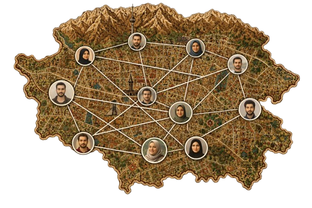 نقشه مشتریان بیستون در سطح تهران