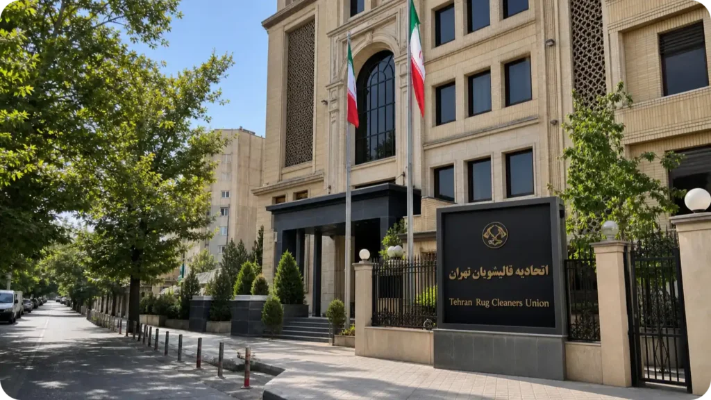 تصویر شبیه ساز ساختمان اتحادیه قالیشویان تهران