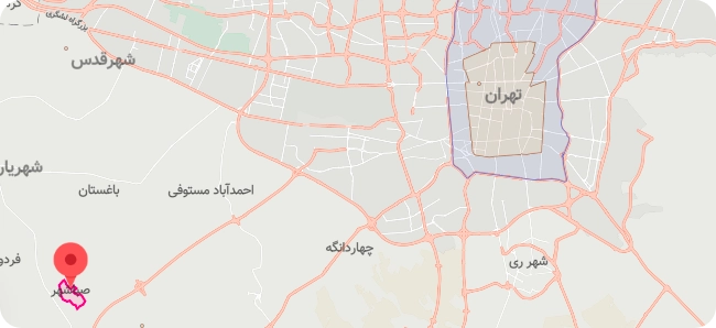 نقشه محل قالیشویی تهران بیستون