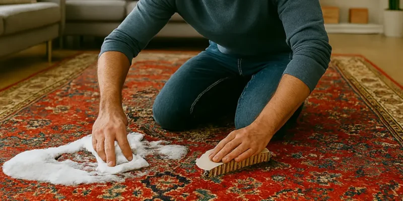 طریقه استفاده از شامپو فرش